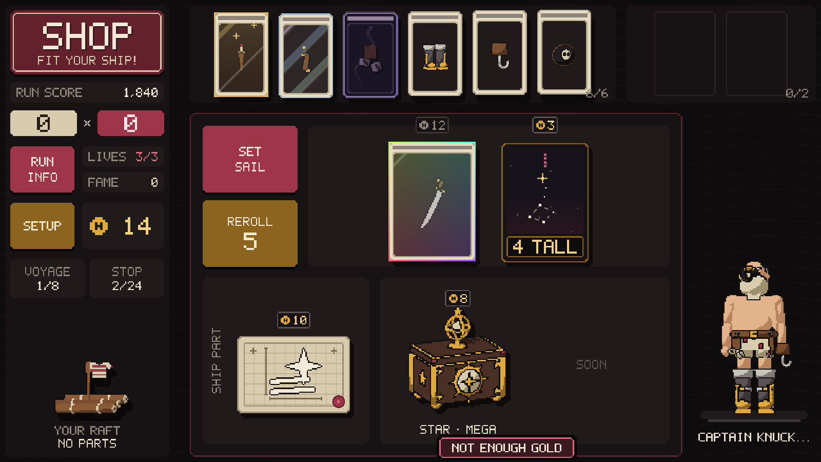 The shop: gear cards, a charm and loot crates for sale